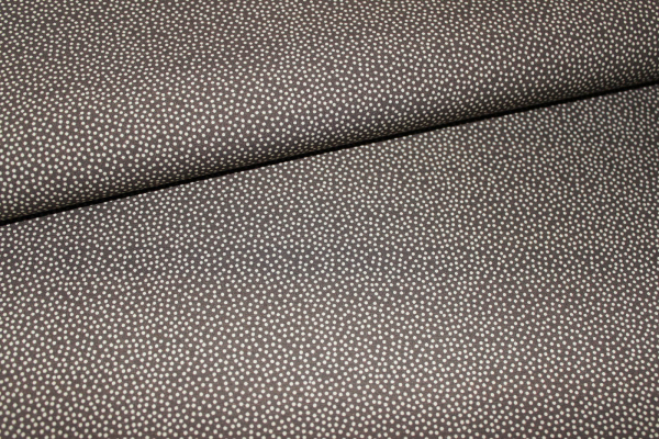 Baumwolle Emilie  unregelmäßige Punkte dunkles taupe (10 cm)